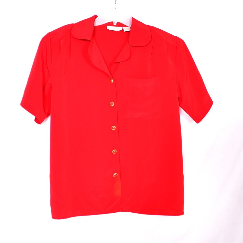 Cymbrion Red Women's Button Up Blouse's Size 6